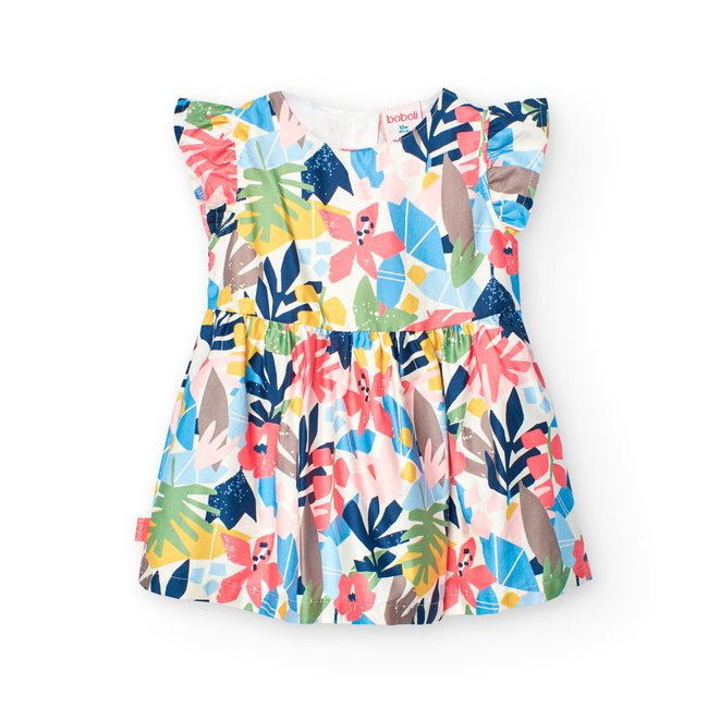 Robe en satin fleurs rouge <span itemprop=