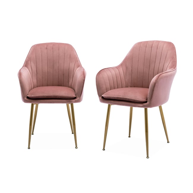 Fauteuil velours et pieds métal (lot de 2) SHELLA - SWEEEK
