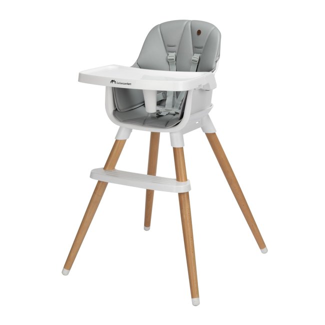 Chaise haute bébé Abelia, Design Scandinave gris minéral <span itemprop=