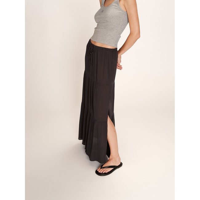 Jupe longue RONSARD gris anthracite <span itemprop=