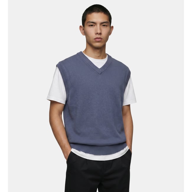 Pull rebard sans manches en laine - GALERIES LAFAYETTE