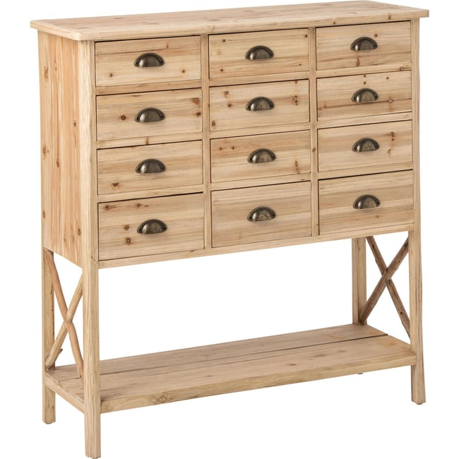 Meuble de rangement en sapin massif Couleur naturel <span itemprop=