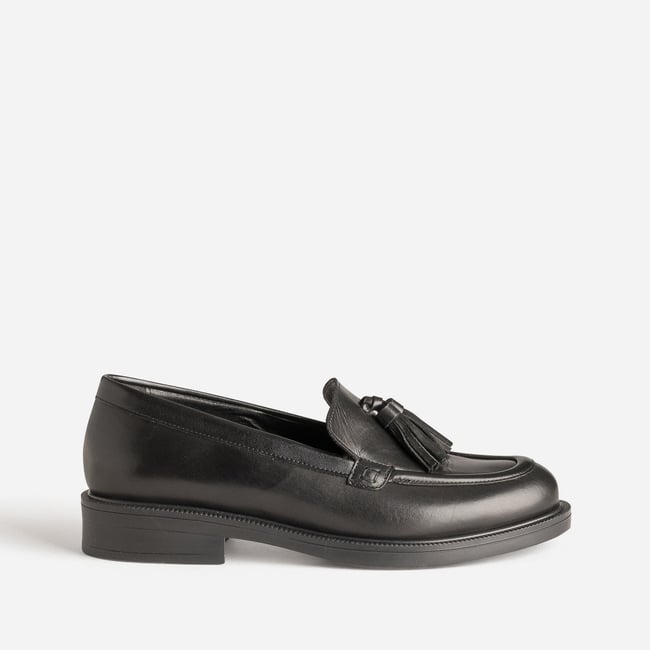 Mocassin en cuir GENA noir <span itemprop=