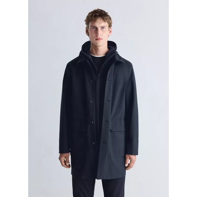 Parka avec poches waterproof Thermolite® bleu nuit <span itemprop=