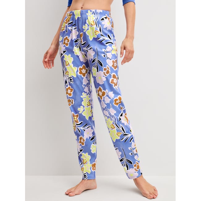Bas de pyjama Coton LATE BLOOM M&M deep cobalt <span itemprop=