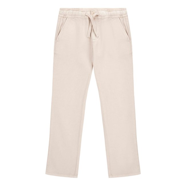 Pantalon Chino En Lin Mélangé blanc <span itemprop=