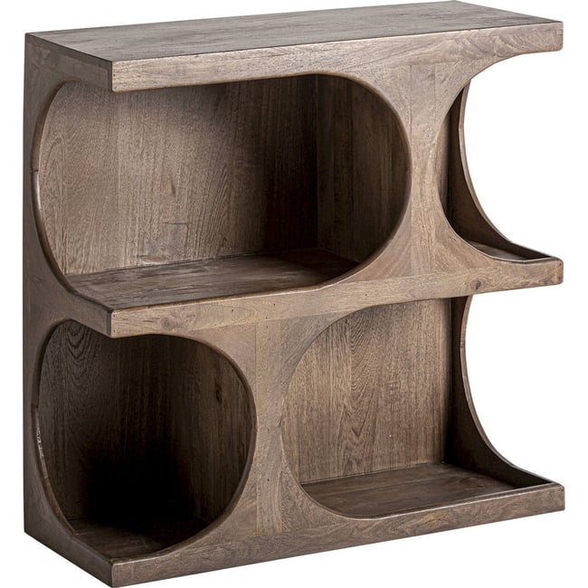 Bibliothèque carrée contemporaine en bois Couleur marron <span itemprop=