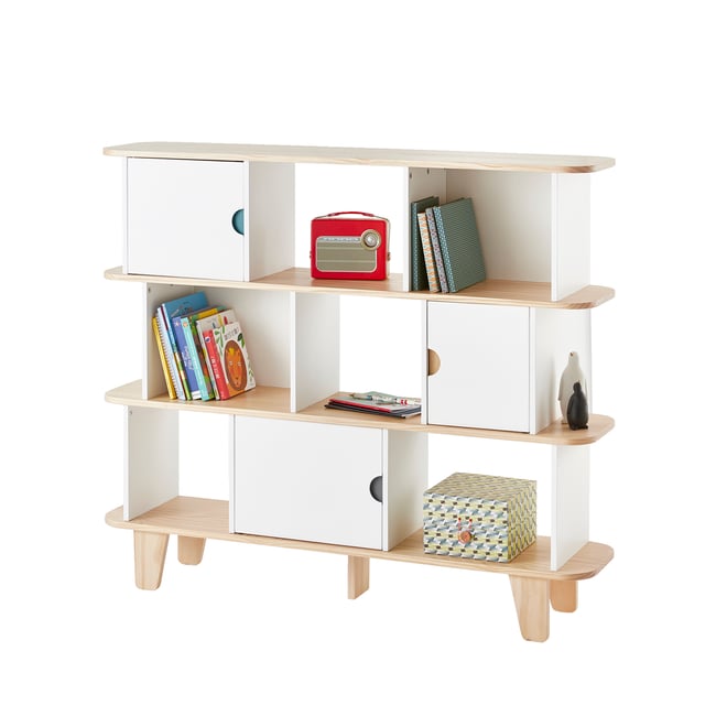 Etagère-bibliothèque SEVENTIES Couleur blanc <span itemprop=