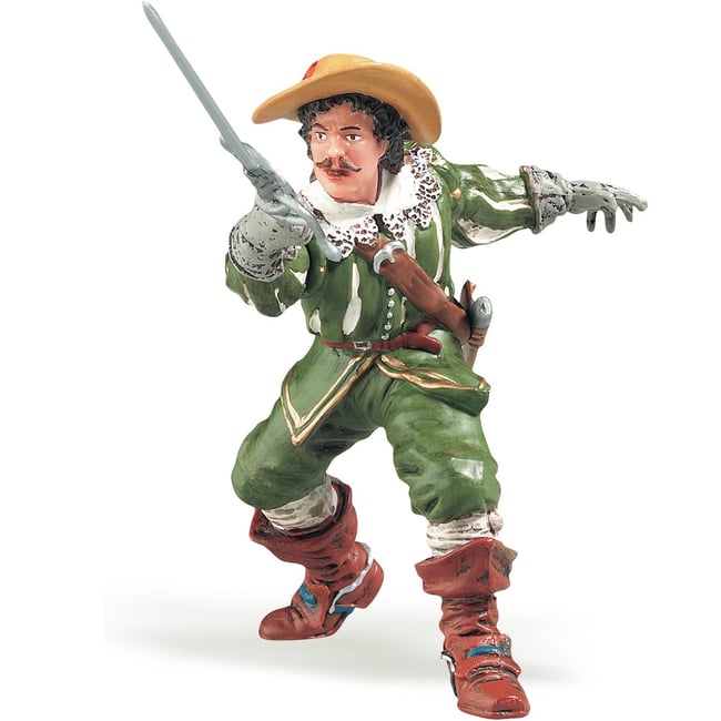 Figurine Mousquetaire de D'Artagnan vert <span itemprop=