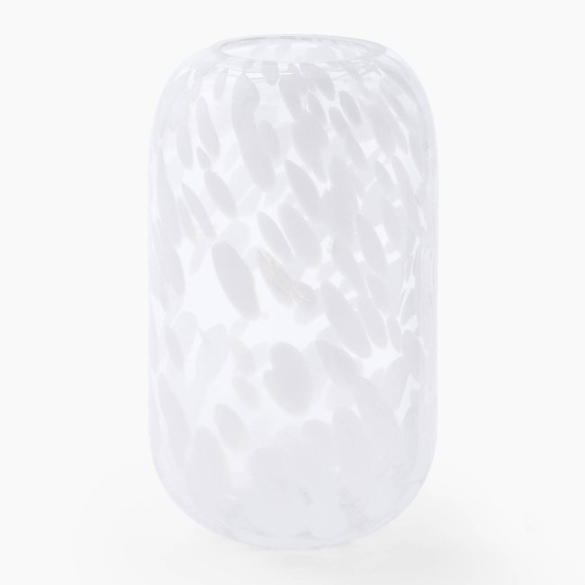Vase tacheté, 15.5x15.5x24cm, en verre - MONOPRIX