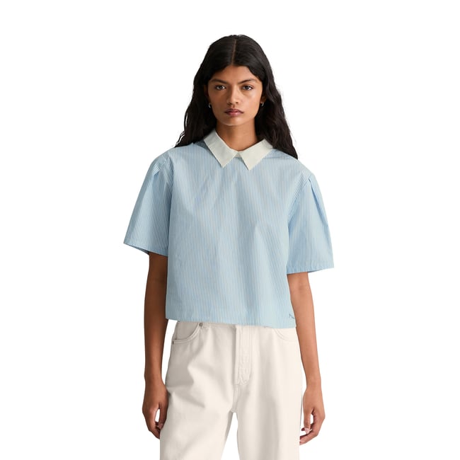 Blouse à rayures relaxed en popeline Papertouch - MARC O’POLO DENIM