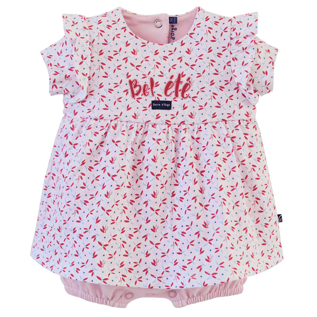 Combirobe coton capucine blanc <span itemprop=