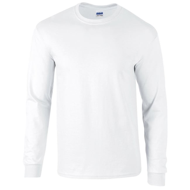 T-shirt manches longues en coton ULTRA COTTON blanc <span itemprop=
