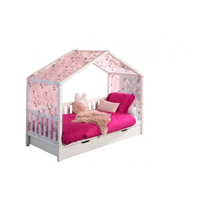 Dallas Lit MH 9 + tente textile papillons + lit gigogne - VIPACK