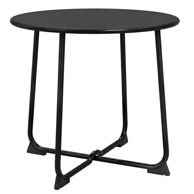 Table basse d'extérieur Métal Noir noir <span itemprop=