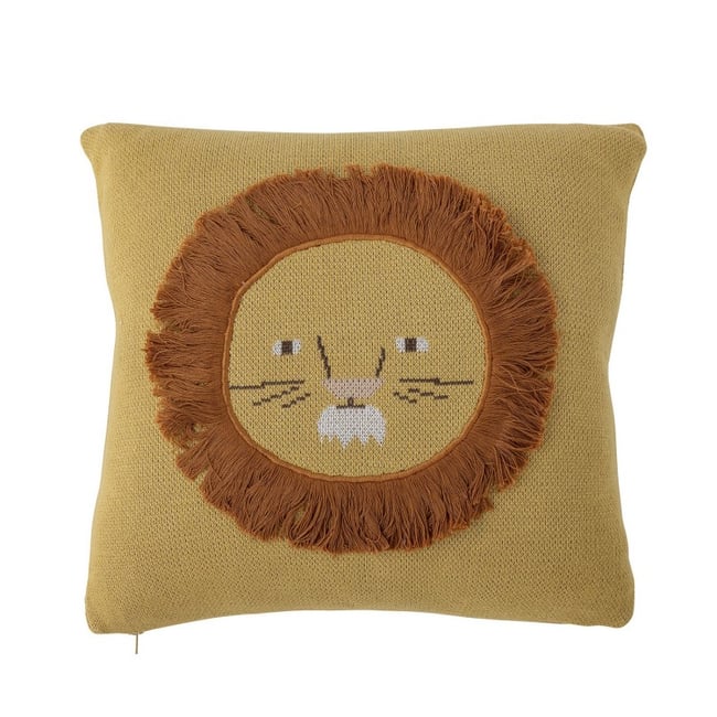 Coussin ch enfant lion coton  HARRISSON jaune <span itemprop=