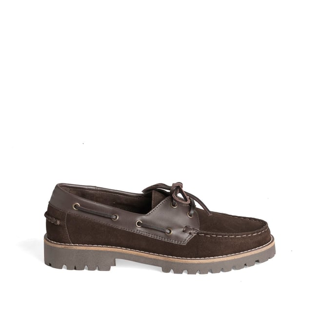 Derby en cuir FOZIA chocolat <span itemprop=