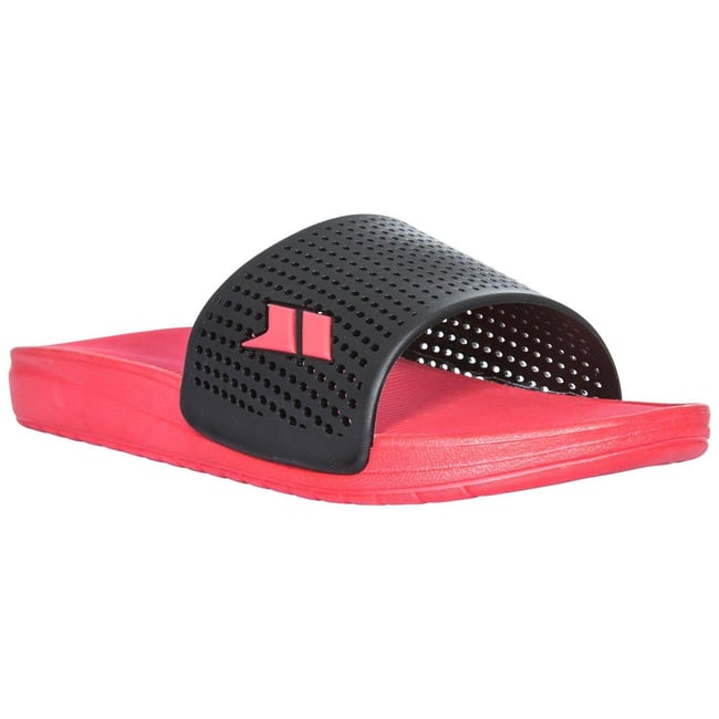 Claquettes bicolores motif/style perforé CUSP noir <span itemprop=