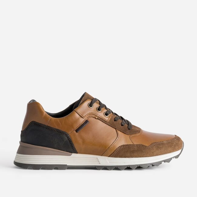 Basket en cuir PIERRINO cognac <span itemprop=