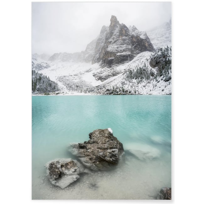 Poster Nature Winter Lake Couleur blanc <span itemprop=