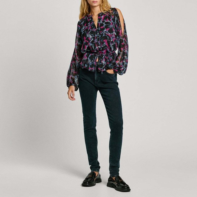 Blouse À Imprimé Floral noir <span itemprop=