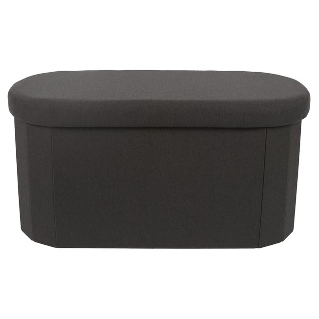 Banc coffre de rangement pliable Couleur noir <span itemprop=