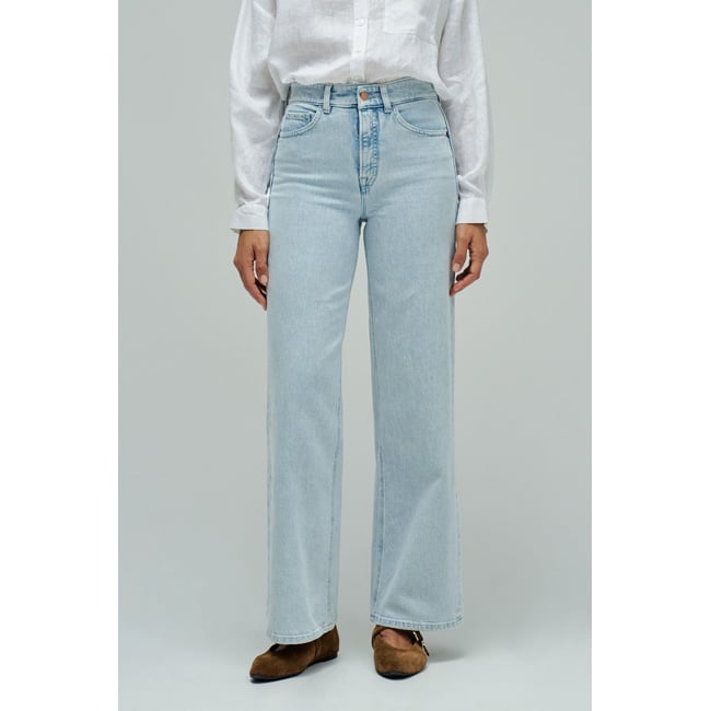 JEAN FAITH PUSH IN WIDE bleu turquoise <span itemprop=