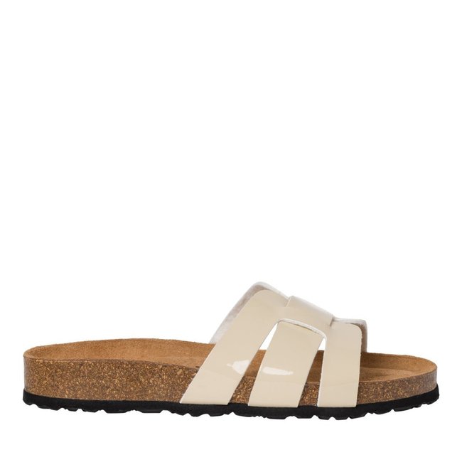 Mule fabriquée en europe noir laque <span itemprop=