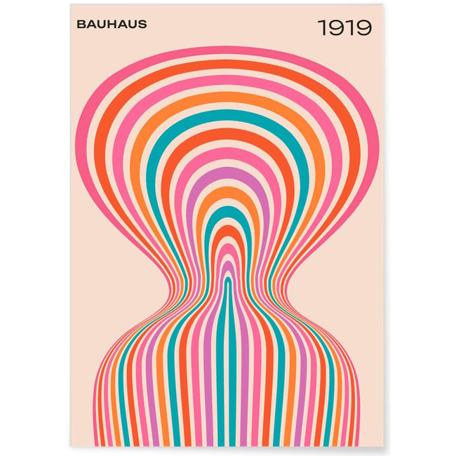 Affiche Bauhaus 11 Couleur blanc <span itemprop=