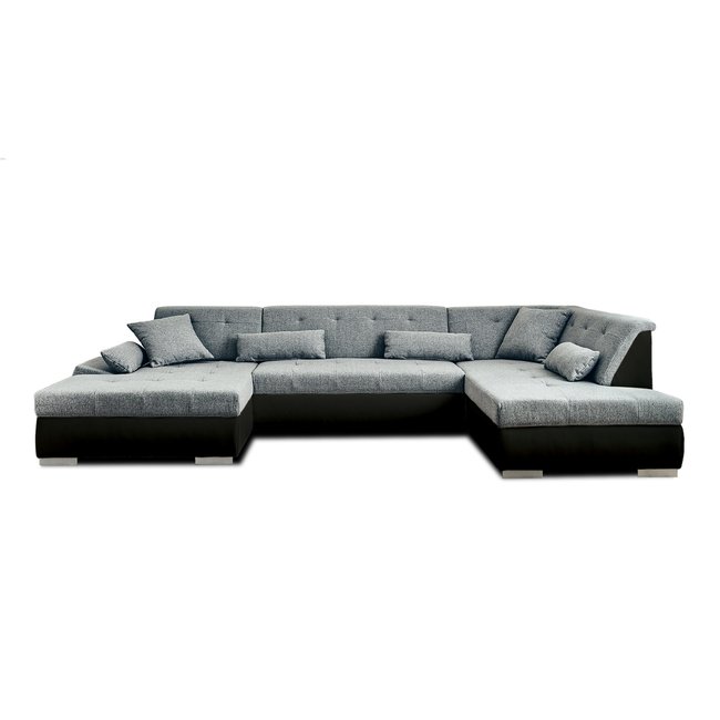 Canapé d'Angle Convertible en Simili/Tissu 7 places - VERMONT - LISA DESIGN