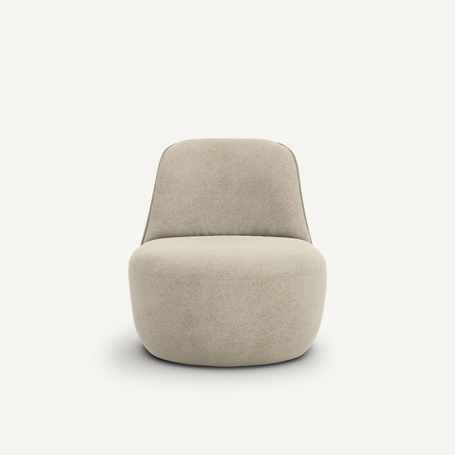 Fauteuil pivotant velours de lin, Rosebury - AM.PM