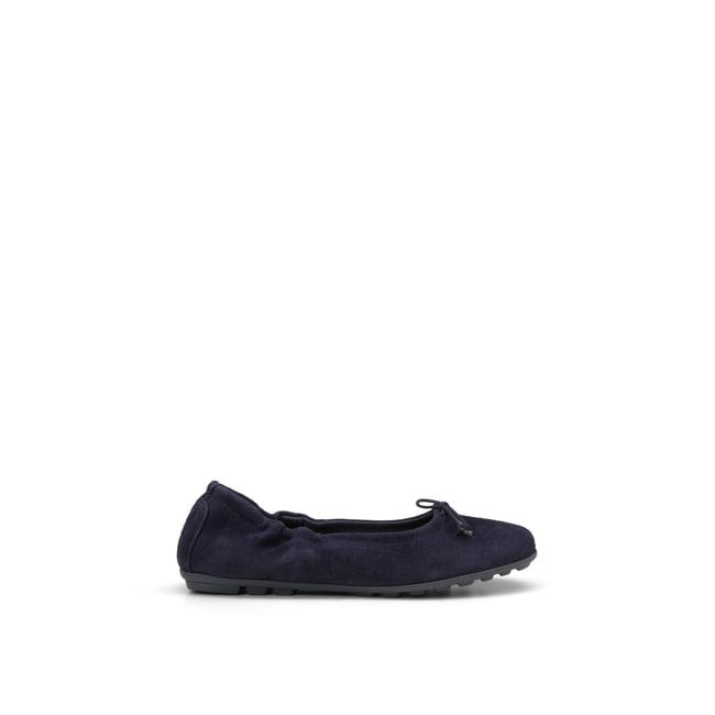 Ballerine en cuir de chèvre souple dunkelblau <span itemprop=