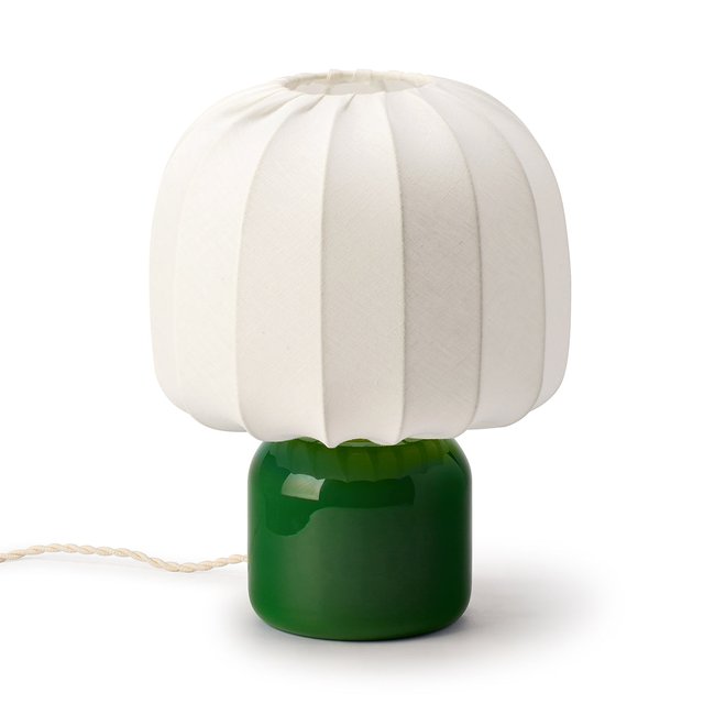 Lampe à poser en verre et tissu LOULOU - VANITY BOUM