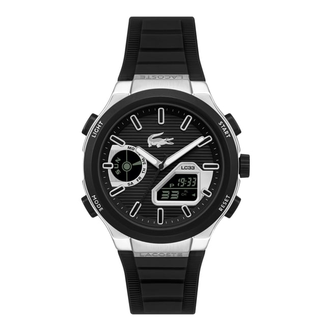 Montre Analogique Digital LC33 argenté noir noir <span itemprop=