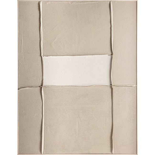 Toile abstraite en relief Couleur beige et tons bruns <span itemprop=
