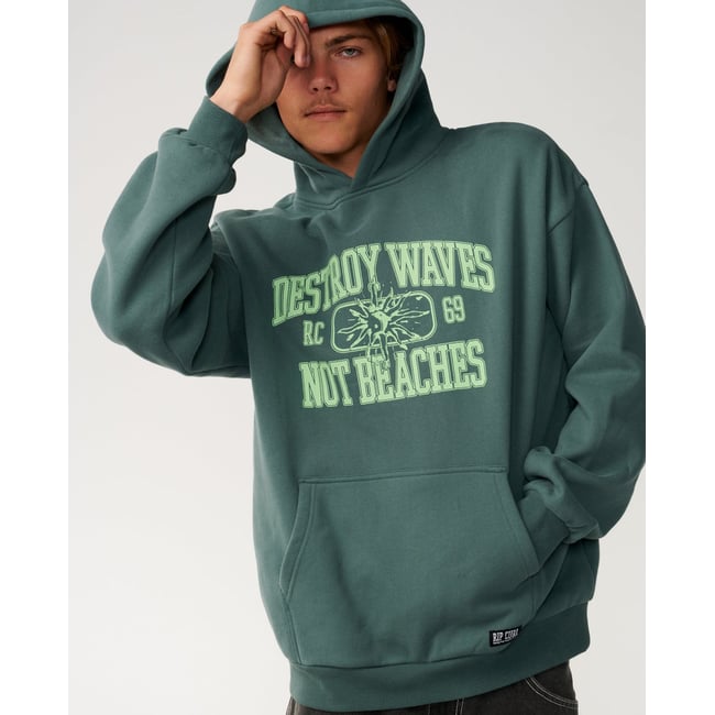 Sweat à capuche DISORDER muted green <span itemprop=