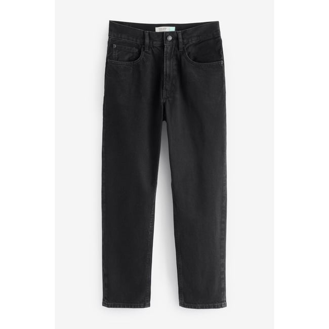 Jean mom droit noir <span itemprop=