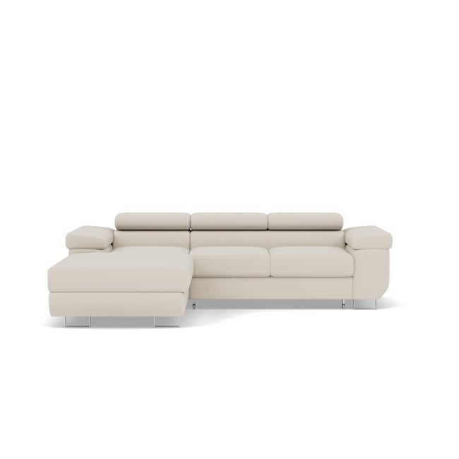 Canapé d'Angle Convertible 6 places - PABLO Couleur beige <span itemprop=
