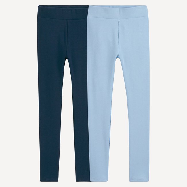 2er-Pack Leggings marine + hellblau <span itemprop=