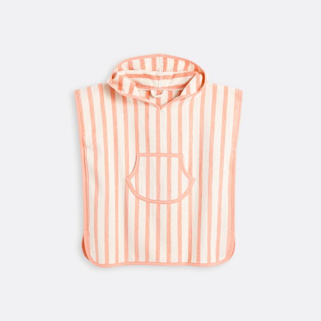 Ayden Striped 100% Cotton Velour Terry Bath Poncho - LA REDOUTE INTERIEURS