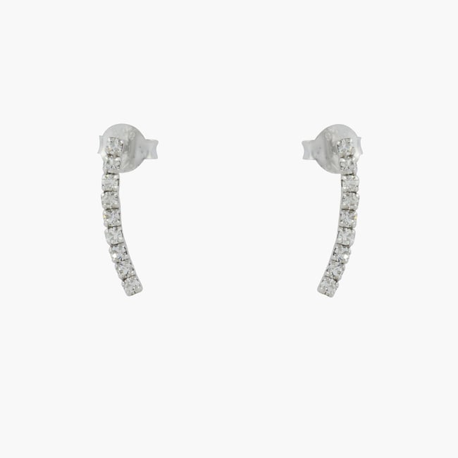 Boucles d'oreilles strassée argent 925 v019844 <span itemprop=
