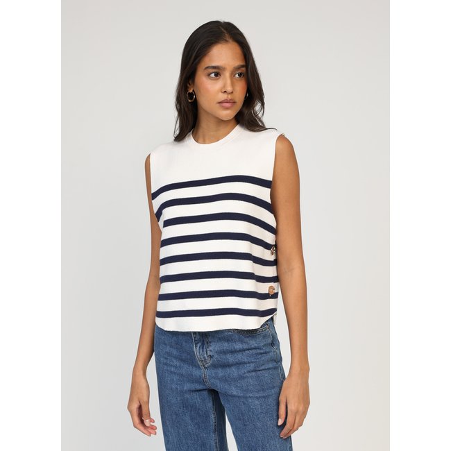 TOP LENEMESIS ecru uni <span itemprop=