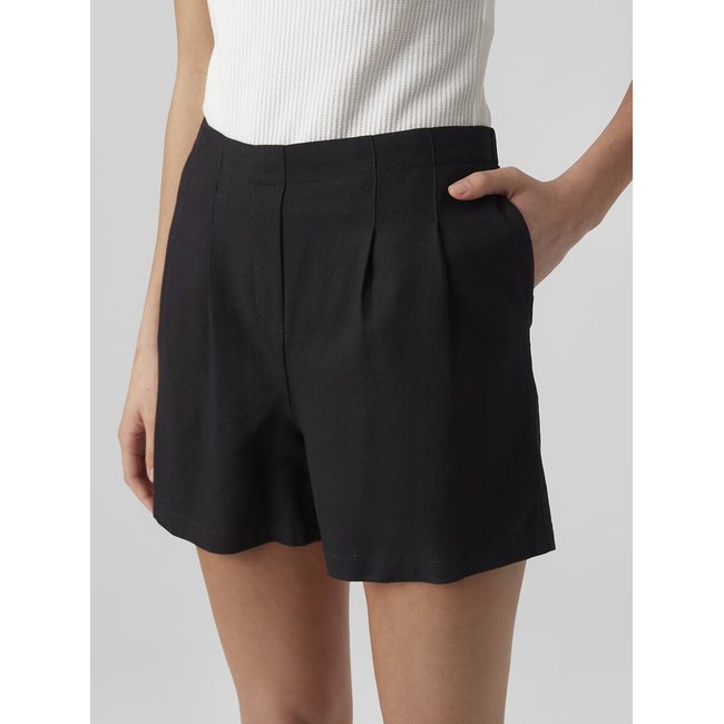 Shorts larghi, vita alta nero VERO MODA