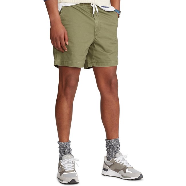 Rechte short in stretch katoen, Prepster <span itemprop=