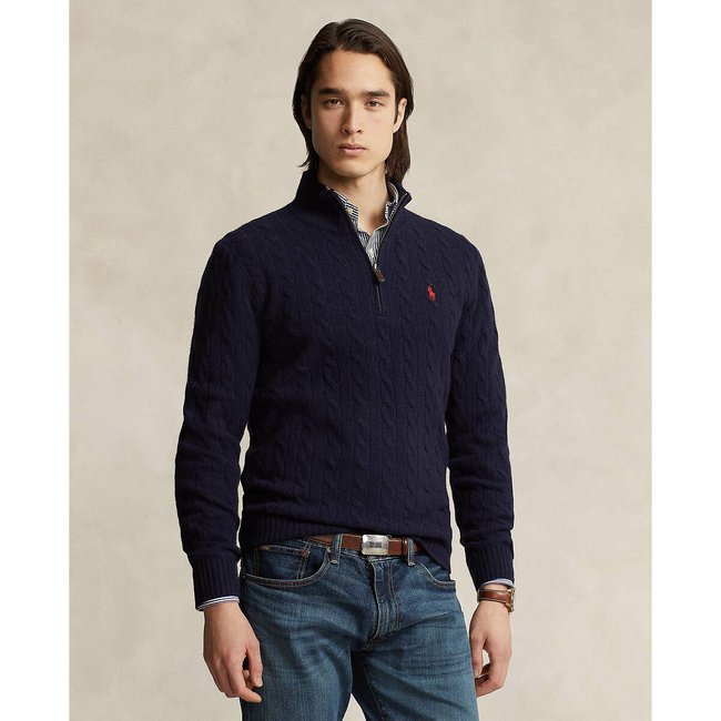 Ralph lauren half zip jumper navy online
