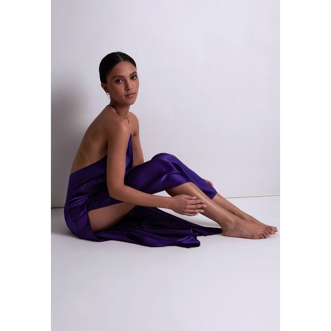 Nuisette longue Silk Desire violet <span itemprop=