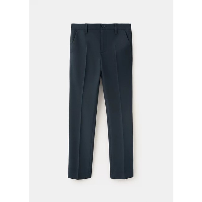 Pantalon de tailleur droit bleu marine <span itemprop=