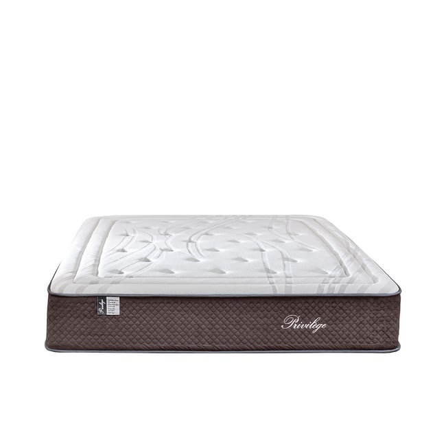 Matelas Ressorts Privilège 180x200 cm Accueil Mousse hypersoft Couleur blanc <span itemprop=