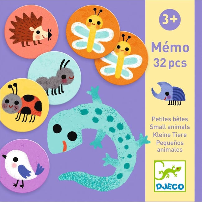 Mémo Petites bêtes multicolore <span itemprop=