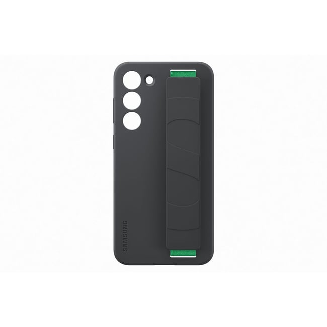 Coque S23+ Silicone avec laniere Noir noir <span itemprop=